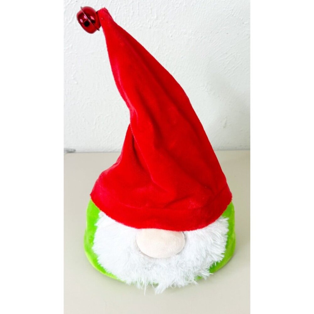 VTG Dandee Gnome Christmas Hat Singing Animated Wiggles Adjustable EUC